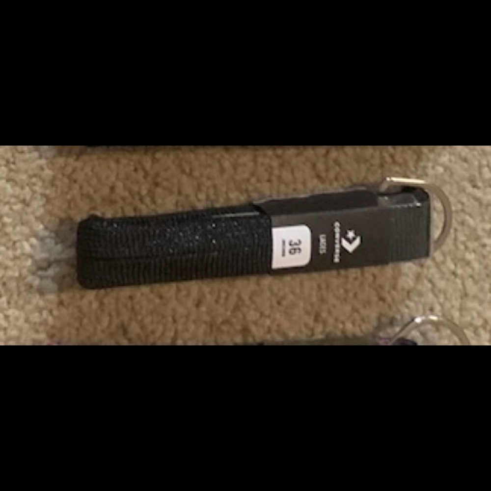 Black sparkle Converse shoe laces